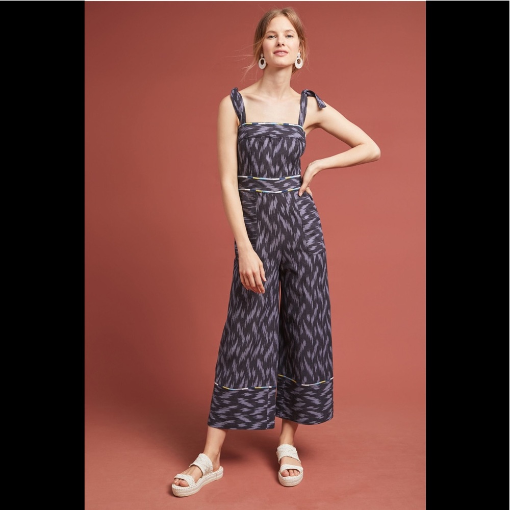 NWT Anthropologie Navy Ikat Jumper, Size 10